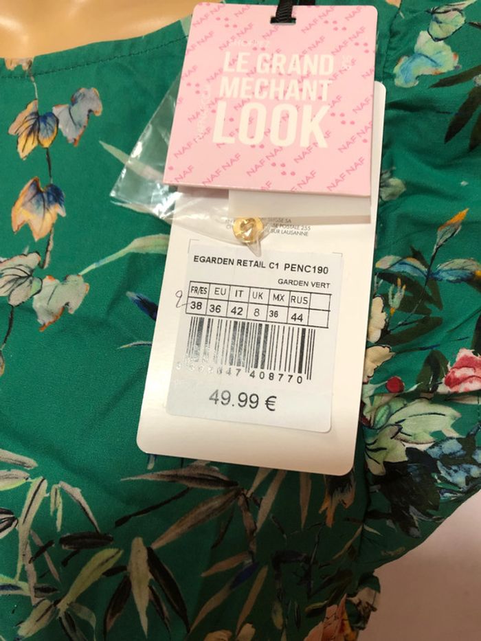 Top vert à motifs tropicaux Naf Naf - n e u f - photo numéro 5