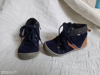 Chaussures de marche montantes garçon bleu marine