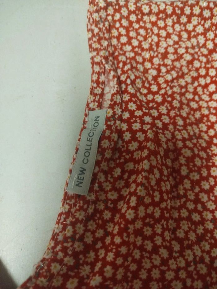 Robe rouge fleurie - M - photo numéro 2
