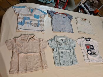 Lot 6 t shirts manches courtes 12M DPAM Orchestra Kiabi