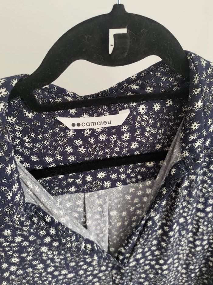 Camaïeu chemise fleurs marine 44 - photo numéro 2