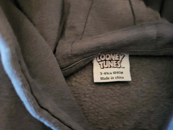 Très joli sweat à capuches Looney Tunes 3/4ans Excellent état - photo numéro 8