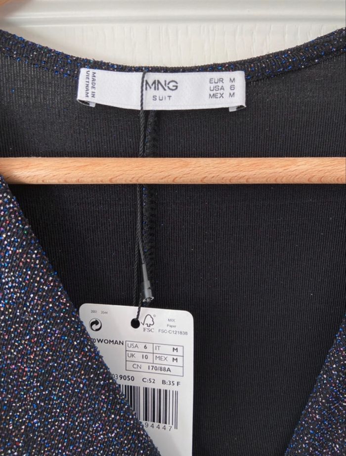 Robe bleu nuit à paillettes - photo numéro 3