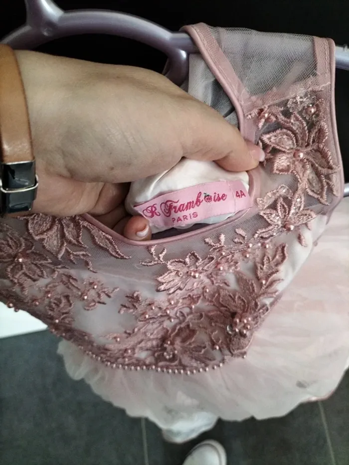 Robe de cérémonie mariage baptême rose pâle - photo numéro 7