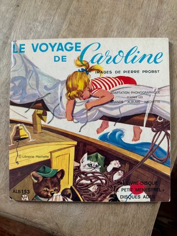 Pierre Probst livre le petit ménestrel disque ancien vintage Le voyage de Caroline Ades