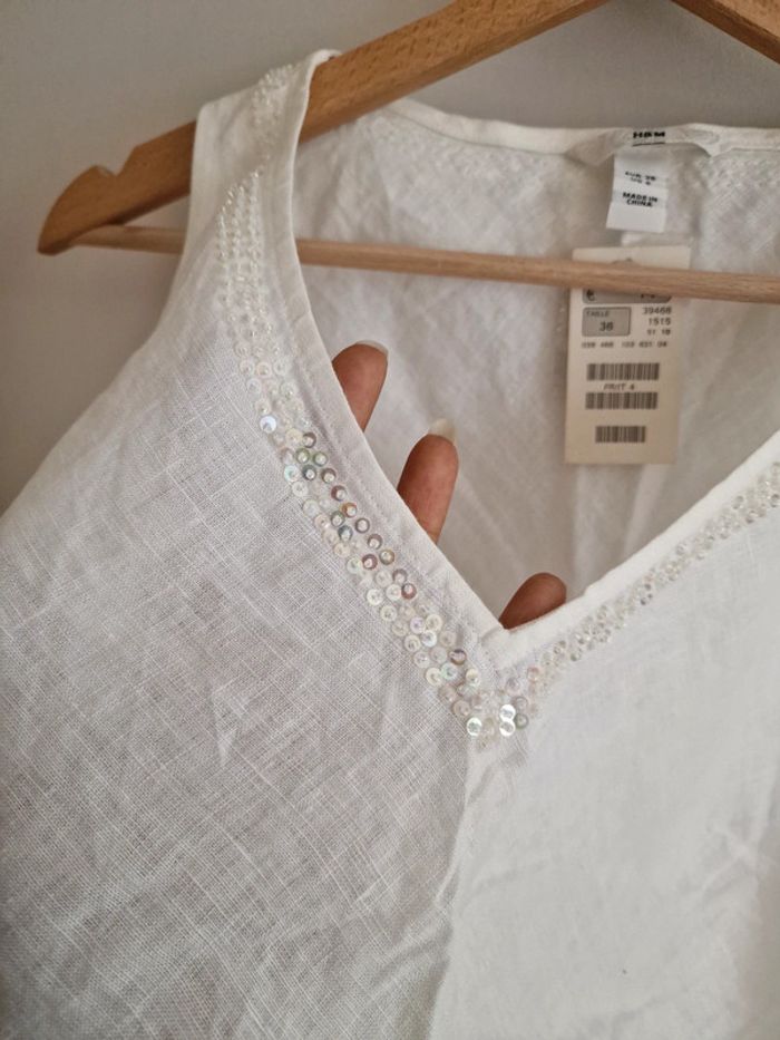 Débardeur lin taille 36 femme h&m - photo numéro 4
