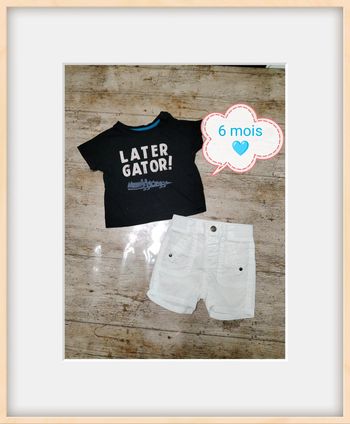 Joli ensemble garçon été 6 mois 68 cm