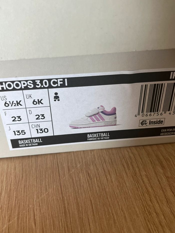 Baskets , Adidas , Filles , Blanc , Rose , Taille 23 , neuves - photo numéro 10