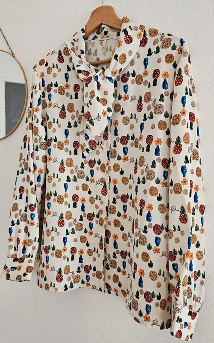 Chemisier à motifs 80's - photo numéro 5
