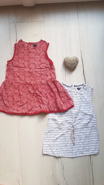 Lot de 2 robes estivales fille été 18mois kiabi