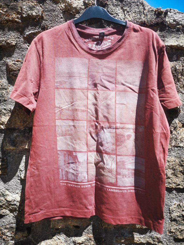 T shirt homme bordeaux