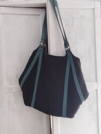 Sac toile coton et cuir