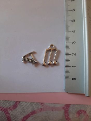 Lot 2 breloque pendentif musique