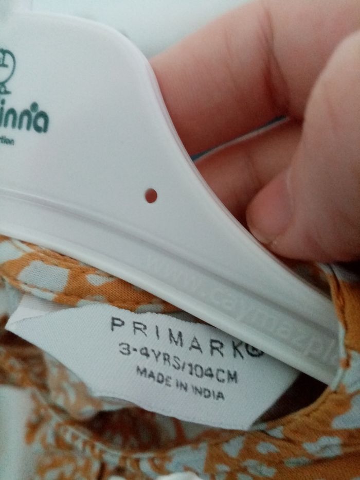 3/4 ans /primark /tunique, blouse marron beige, imprimé a volant /excellent état - photo numéro 3