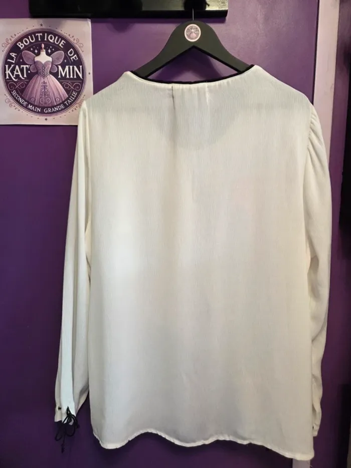 Blouse manches longues blanche T46 Gabrielle - photo numéro 8