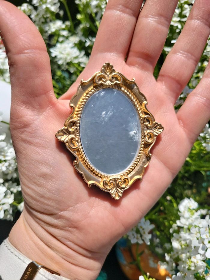 Broche miroir style baroque