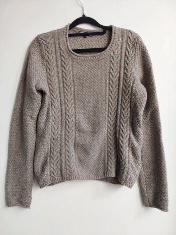 Pull Tommy Hilfiger gris beige