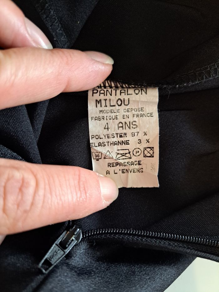 Pantalon satin et cuir fille 4 ans TBE - photo numéro 9