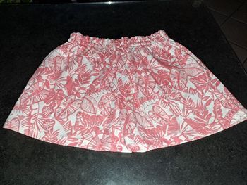 short fleuri rose blanc gemo 7 ans