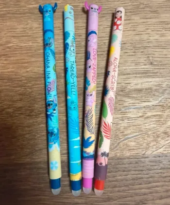 Lot de 4 stylos effaçables – Stitch & Lilo 