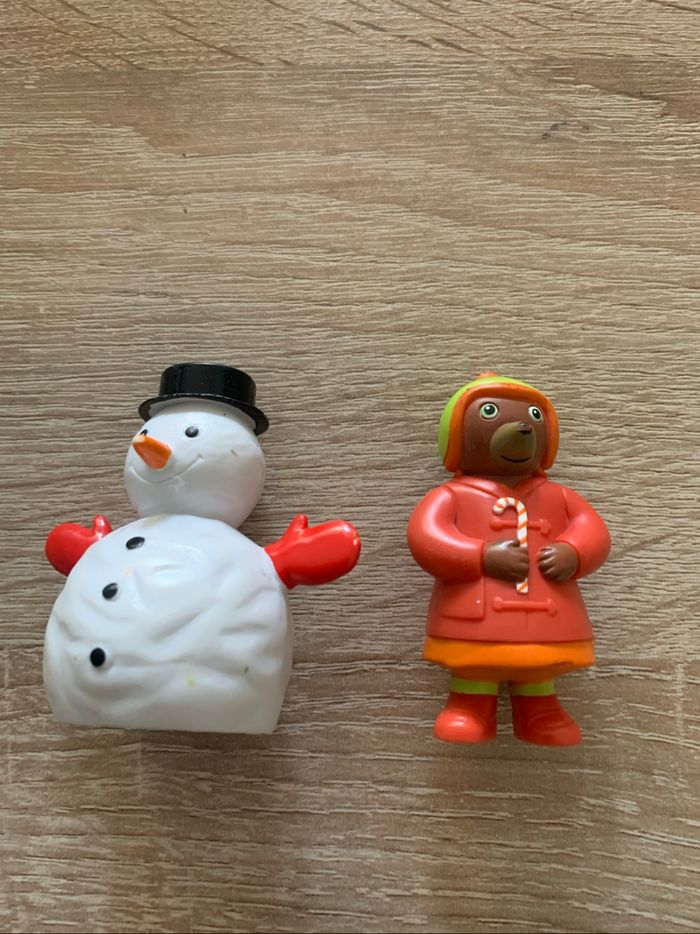 6 figurines petit ours brun à la neige - photo numéro 2