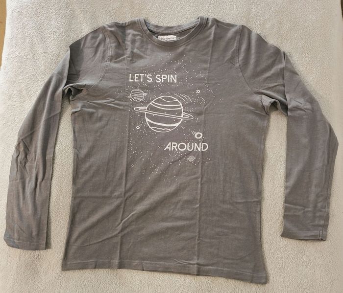 T-shirt Manches Longues In Extenso 14 ans Gris Espace