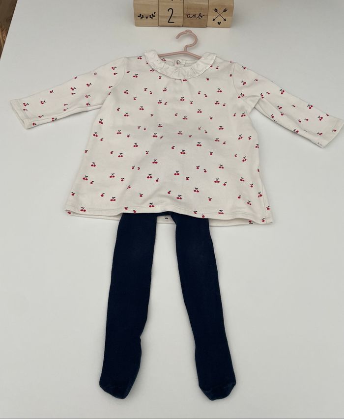 Ensemble robe + collants 24 mois fille