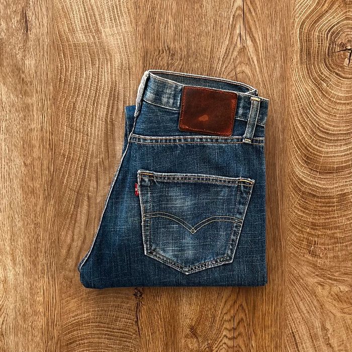 Jean/pantalon bleu délavé vintage pour homme, taille : W 31 (40 taille française)
