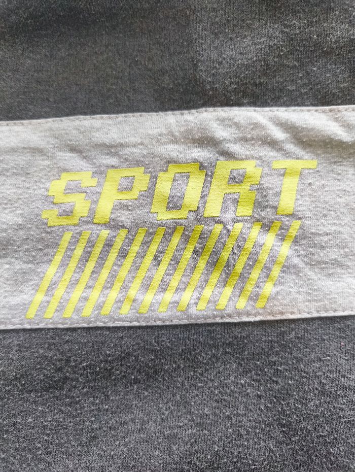 Gilet Zippé Capuche In Extenso 14 ans Sport Gris Jaune Fluo - photo numéro 4