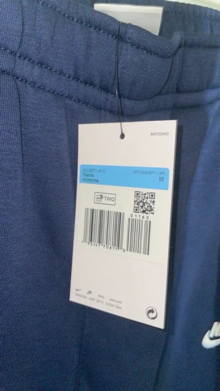 Jogging / Pantalon de survêtement Nike bleu marine, taille M, neuf - photo numéro 3