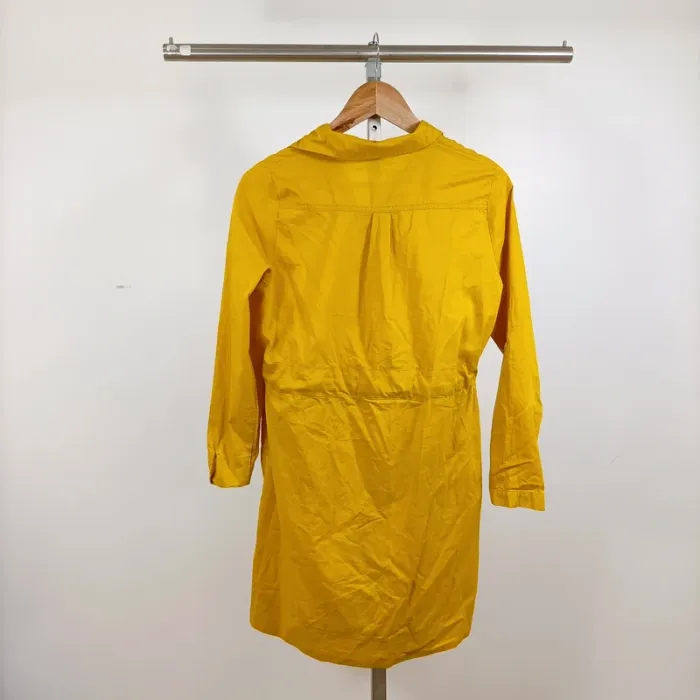 Robe chemise jaune moutarde Beauty Fashion col à strass ceinture T40 100 % polyester A1269 - photo numéro 8