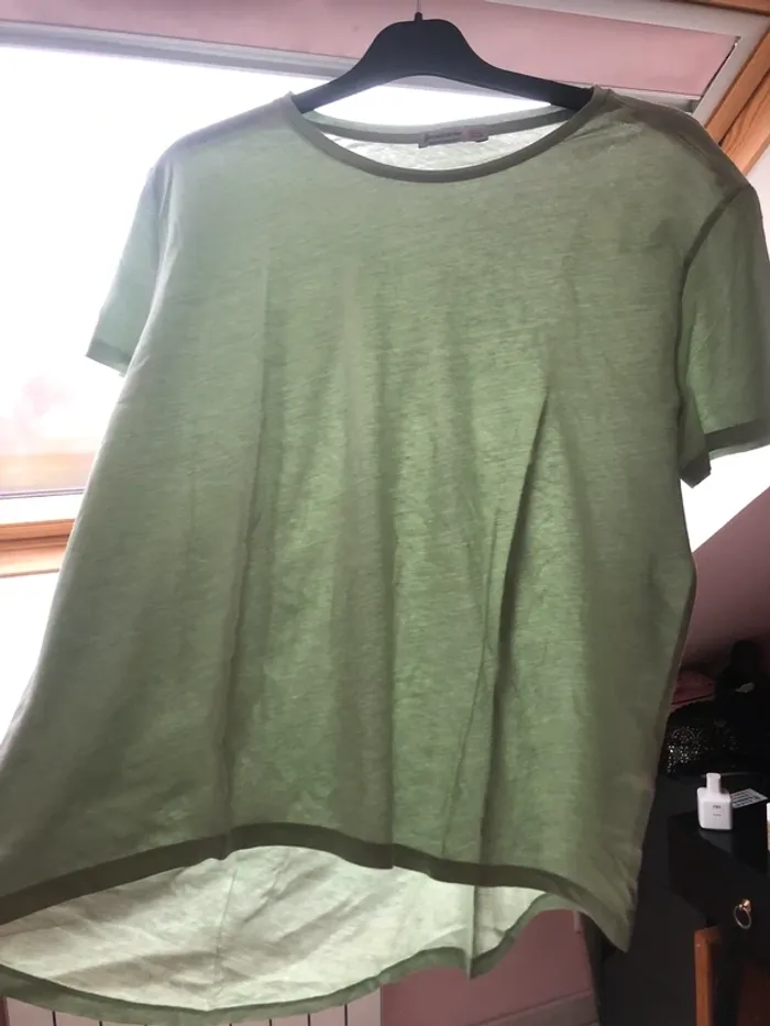 tee shirt oversize vert pale vert d’eau menthe - photo numéro 2