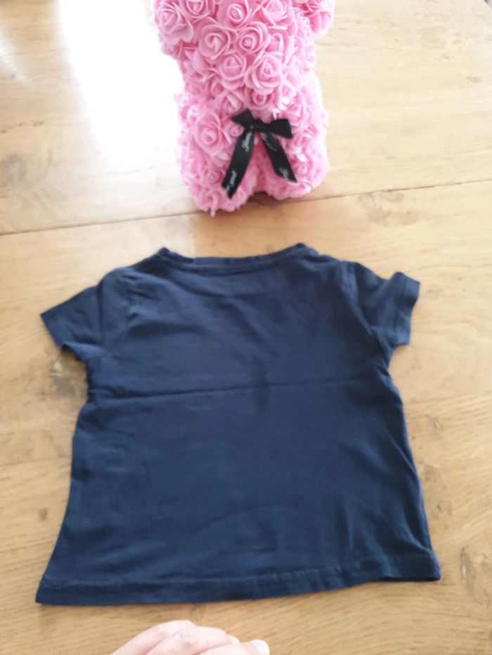 T-shirt bleu marine manches courtes 3ans - photo numéro 3
