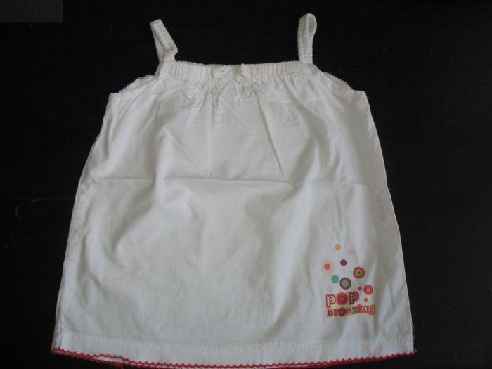 DÉBARDEUR BLANC BÉBÉ FILLE "IN EXTENSO" - 24 MOIS - n°01