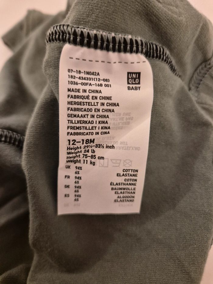 Pantalon court legging bermuda Uniqlo taille 12 mois - photo numéro 5