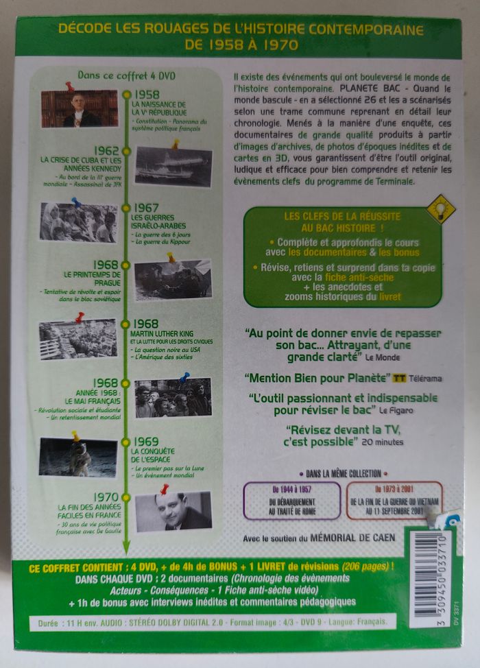 Lot de 2 coffrets DVD de la collection "Planète BAC" neufs - photo numéro 4