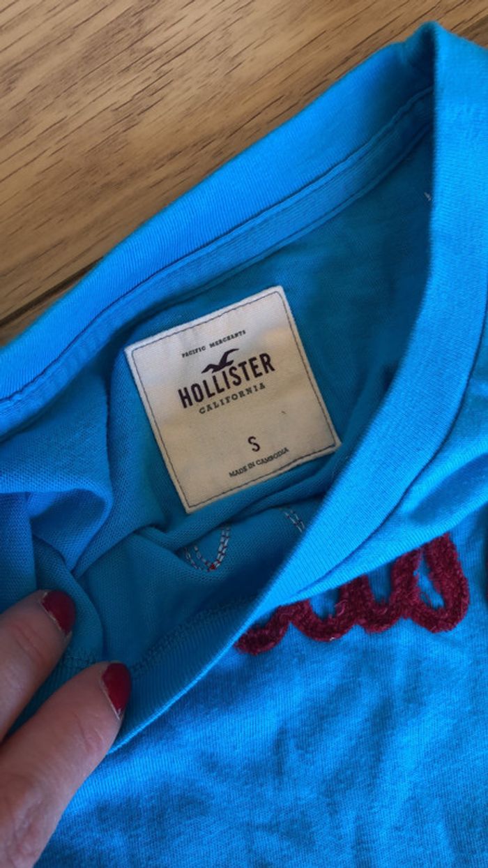 T shirt hollister femme bleu taille S - photo numéro 3