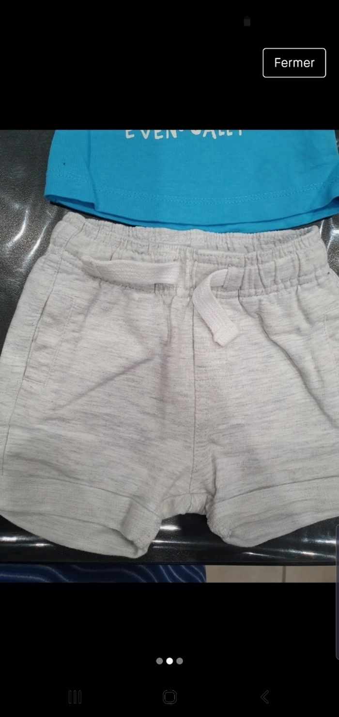 Ensemble short et débardeur 6 mois - photo numéro 2