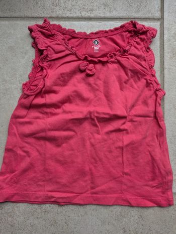 Débardeur rose fushia fille 18 mois