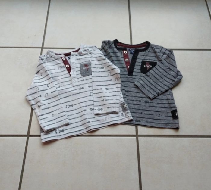 2 tee-shirts manches longues