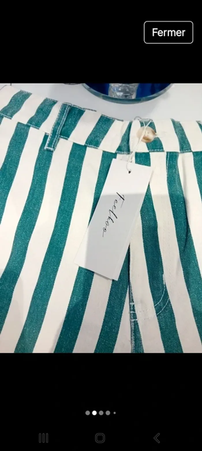 Short de la marque feelkoo taille xs fabrication française 100%coton - photo numéro 2