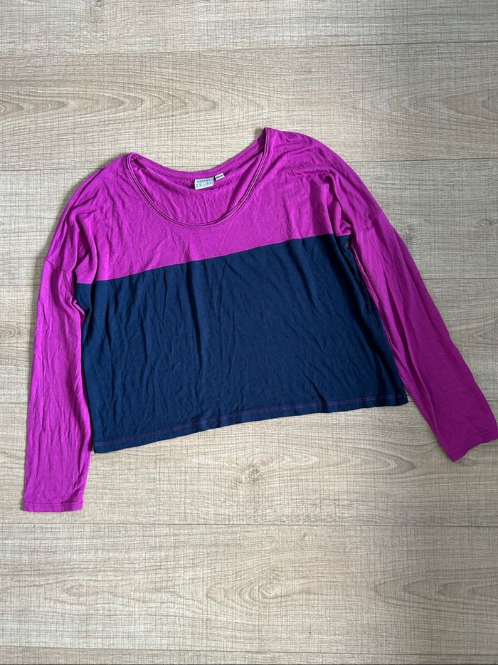 Haut court rose et bleu marine Esprit taille française L excellent état - photo numéro 7