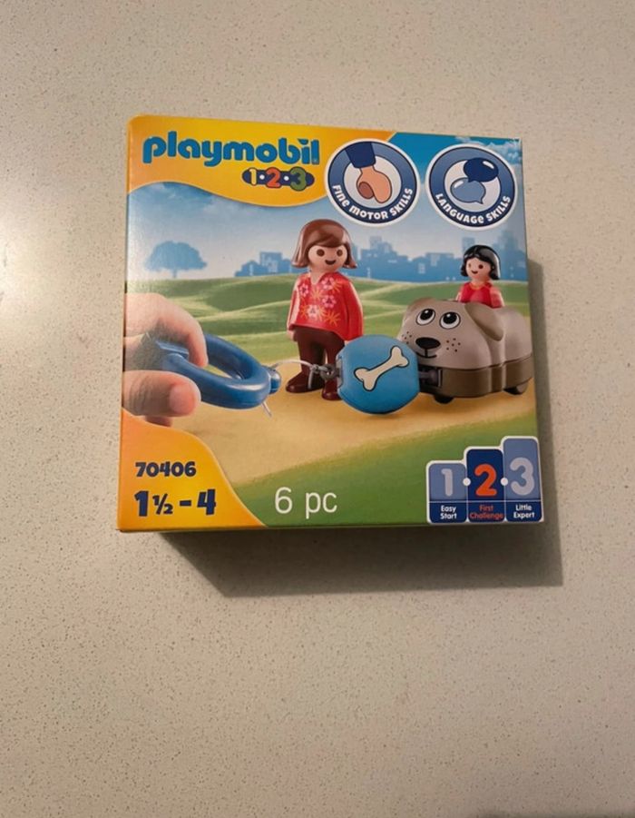 Playmobil 1 2 3 - Wagon chien