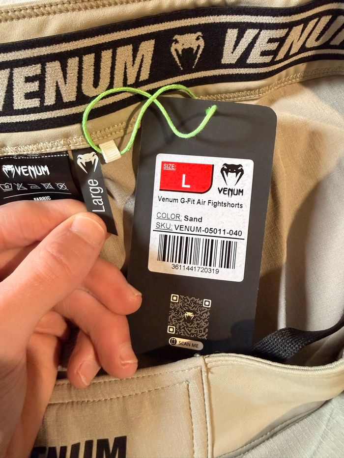 Ensemble Venum G-Fit Air L - Rashguard manches longues + Fightshort sable - Neuf - photo numéro 9