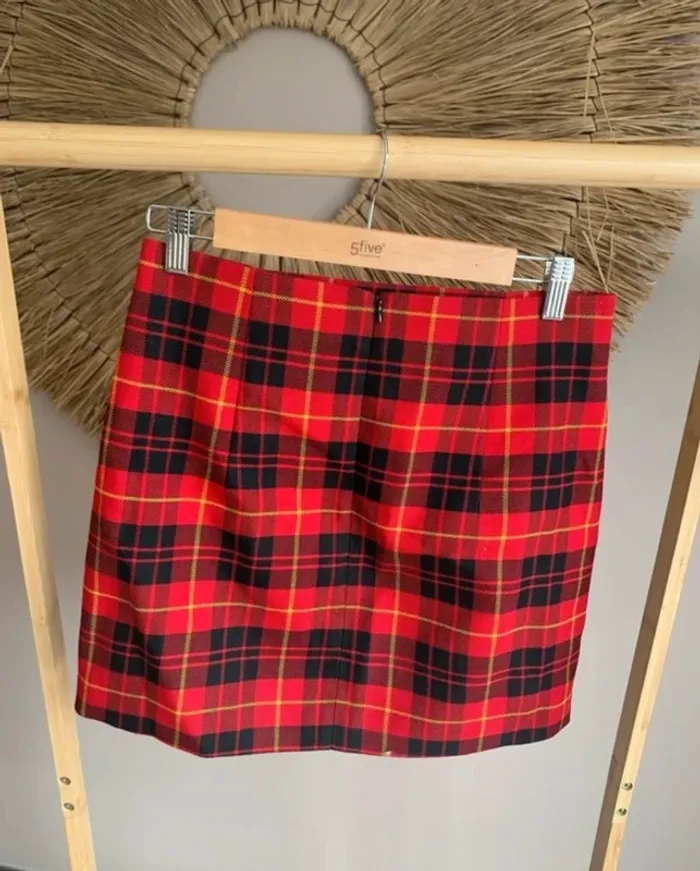 Jupe à carreaux Zara taille M - photo numéro 3
