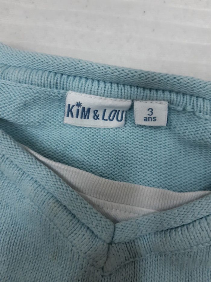 Pull bleu Kim & Lou 3 ans - photo numéro 4