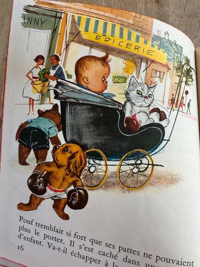 Livre ancien vintage Pouf et Youpi boxeurs les albums roses Pierre Probst Caroline Hachette - photo numéro 10