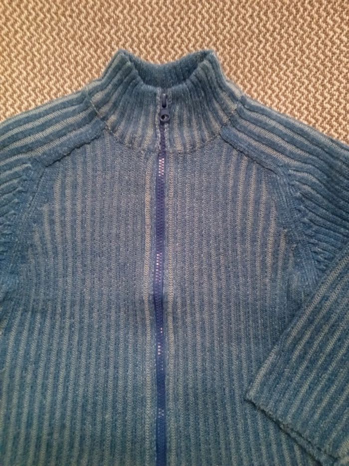 Gilet zippé bleu - T.18 mois - photo numéro 4
