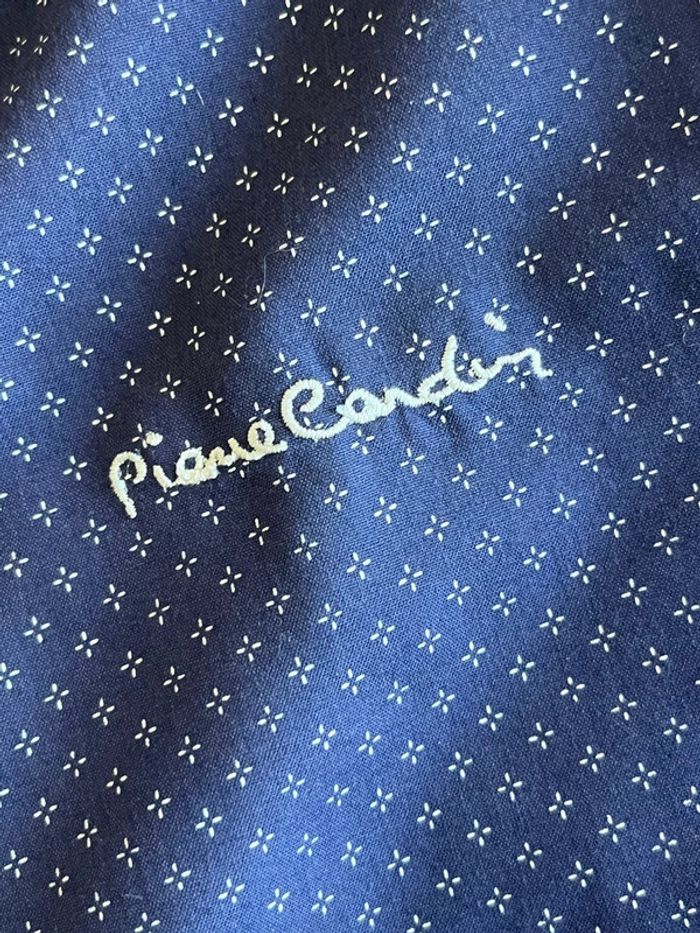 Chemise Pierre Cardin manches courtes bleu marine - Taille M - photo numéro 5