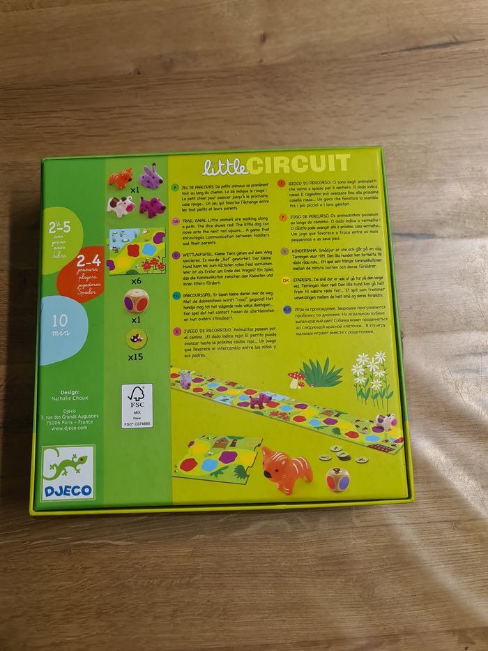 Proche du neuf jeu de parcours Little Circuit des éditions Djeco, - photo numéro 3